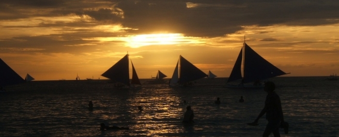 Boracay Island Philippines Sailing Sunset