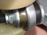 Close up on bushings cushions